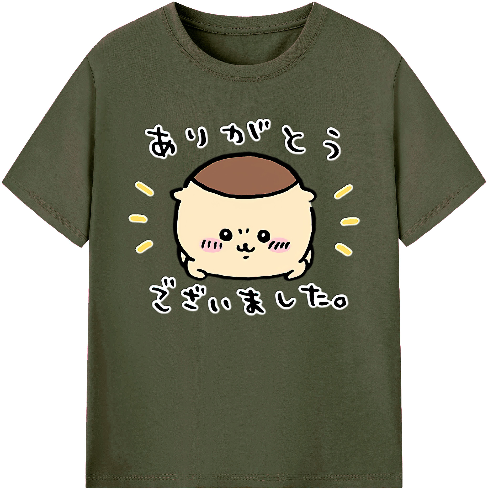 （画像用） ちいかわ くりまんじゅう Chii-kawa kuri manjū 綿100％ メンズ半袖Tシャツ｜肌触りやわらか＆通気性
